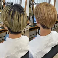 ▼リタッチブリーチ+カラー ¥12,000