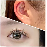 【大切な日に✨】大人気セット🎀耳つぼジュエリー(両耳10粒)💎＋眉毛ワックス