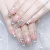 ☆大人気ワンホンネイルマグネットフレンチ ¥6000