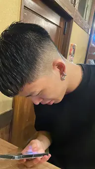 フェードカット、シャンプー、セット