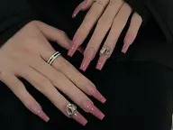 【自爪】選べるカラーグラデーション＋大きいパーツ2つ付き★7580