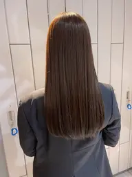 【艶メニュー】カット+ストレートパーマ+マイクロバブル  ￥18,590​〜​