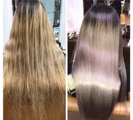 インスタ話題！酸性ストレート　クセを抑えて艶感実現！髪質改善＋カット＋デザインカラー🌈