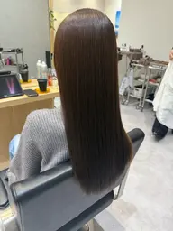 【髪質改善】酸性縮毛矯正+艶カラー+髪質改善トリートメント✨