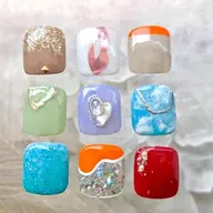 🦶フットオフ無し親指アート（60分）🐬横浜関内桜木町🫧パラジェル変更+¥1100