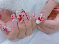 🌹🌹🌈【スカルプ長さ出し】10本高級パーツ付け放題コース【オフなし】