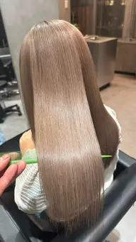 カット+ダブルカラー(ケアブリーチ+オンカラー)+ローズTR🌹