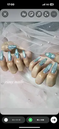 🎀オフあり 長さだし💅🏼ロングジェルチップラメワンカラー