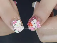 【自爪】ワンカラーor ラメグラデーション★ キャラクターパーツ2個付き★6980