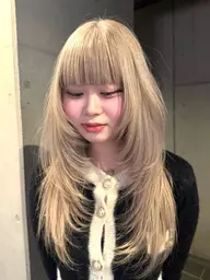 🌸学生限定🌸カット+ケアブリーチ+カラー+補習TR#レイヤーカット#ミニモ学割