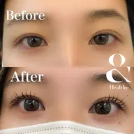 【下がりまつ毛解消！】エクステ80本✖️まつげパーマ(アンドヘルシー)¥10400