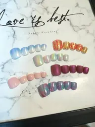 フットネイル【新規限定】付け替えオフ込み♡バブルフットバス&甘皮処理込み♡¥8700