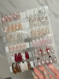 【人気No.2🫶🏻】長さ出し10本+選べるガーリー定額デザイン❤️※カラー変更・パーツ位置変更🆗