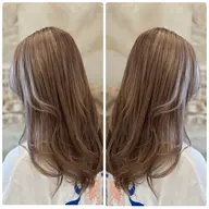 {ブリーチなしで外国人風ヘアカラー✨究極の透明感‼️}リタッチ透明感カラー&コーティングトリートメント