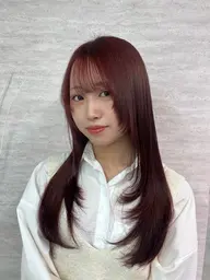 【4月限定🎀】ブリーチ不使用カラーonカラー＋髪質によって選べる❣️オージュア4stepトリートメント付き🪄︎︎💫