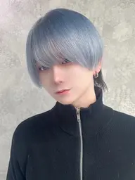 💓人気No.2💓カット+最高級ケアブリーチ+韓国風ダブルカラー➕高補修トリートメント💍メンズ限定💍ミニモ学割