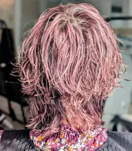 ケアブリーチ使用💕似合わせ小顔レイヤーカット＋ブリーチカラー（ブリーチ）+カラー+トリートメント