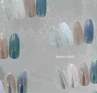オーロラミラーネイル(オフなし)❤︎ パラジェル使用
