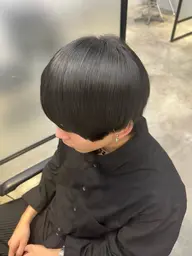 艶髪ストレート＋メンズカット