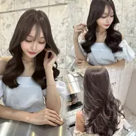 【minimo限定】韓国風カット+透明感カラー💫+選べる髪質改善TR🫧【暖色カラー/レイヤーカット】