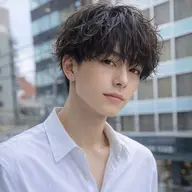 【✂️垢抜けしたい方✂️】メンズセンターパート×カット×ウルフ　センターパート/ツーブロック/爽やか/束感/ニュアンス