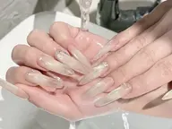 🎀チープ🎀長さだし+フレンチ/マグネット/ミラー/オーロラ 「初回ジェルオフ無料厚み出し込み」¥12500