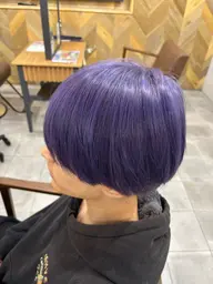 前髪カット+ダブルカラー(ブリーチ)