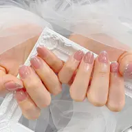 SNS話題のガラスフレンチネイル6980