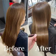 ❤︎髪質改善ストレート+艶ケアカラー(メンテカット付)❤︎学生〜30代前半限定モデル⚠️補足要確認