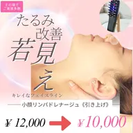 《小顔リンパドレナージュ》極上ドライヘッドスパ+リンパ流し+電気バリブラシ 90分 10,000円