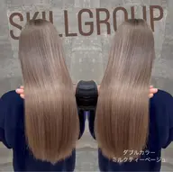 ブリーチ＋カラー＋3ステップトリートメント