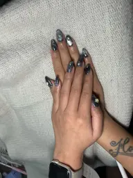 ハンド　チップ長さ出し10本　ワンカラー　ラメグラ　オフなし