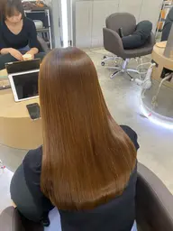 カット+髪質改善酸性ストレート+イルミナカラー+プレミアムケラチントリートメント