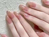 夏に🌞🌞ヌードピンク、透明感あるワンカラー(パラジェル変更可能)