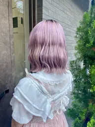 ≪トリプルカラー🩵✨≫ホワイト系やペール系🤍🔅 /ケアブリーチ使用🫧/ シャンプーブロー込み(ブリーチ2回)