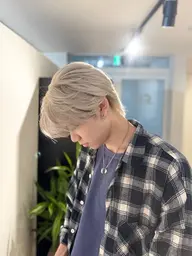 メンズカット＋全体ブリーチダブルカラー(ワンブリーチ)【千葉駅/メンズカラー/学割U24】