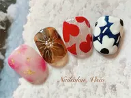 🌼(オフ込み)FOOT親指アート2本/ワンカラー