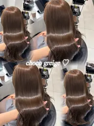 【絹のような美髪🪽🤍】盛れる顔まわりカット＋ケアカラー＋話題の超音波カシミヤトリートメント🪄✨