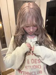 【ハイトーンベージュ限定🤎】 カット ＋ ケアブリーチ1回(リタッチ含む) ＋ 透明感カラー✨️