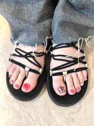 フットネイル 10本アート🌸オフ込み