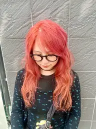 【カットなし】ブリーチ＋カラー＋簡易トリートメント🫧