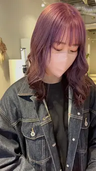 【U24】🍒ブリーチなしWカラー＋トリートメント🍒medium