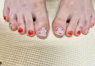 定額フット◆アプリカタログで選ぶ華やかアートつき11330円​〜​◆ソフトジェルオフ込み