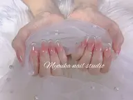 （初回ソフトジェルオフ無料）【チップスカルプ長さ出し】チークマグネットグラデ／フレンチ