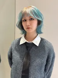 【🌟人気NO.2🌟】🦋💎ブリーチリタッチ💎🦋➕低ダメージカラー➕ケアトリートメント✨