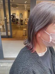 おしゃれ感アップ☆🌈インナーカラー(部分ブリーチ+全体カラー込み)＋カット