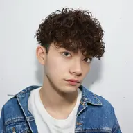 メンズカット+プードルパーマ