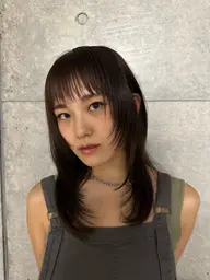 ポイントストレート(前髪のみ、顔まわりのみなど)【シャンプーブロー込み】＋前髪カット