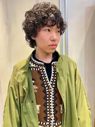 2、3回目のお客様カット&パーマ　スパイラルパーマ　毛流れパーマ　ハードパーマ