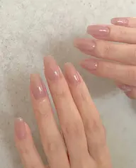 【ハンドジェルネイル】ワンカラー・ジェルオフ付き。長さ出し+¥2,000